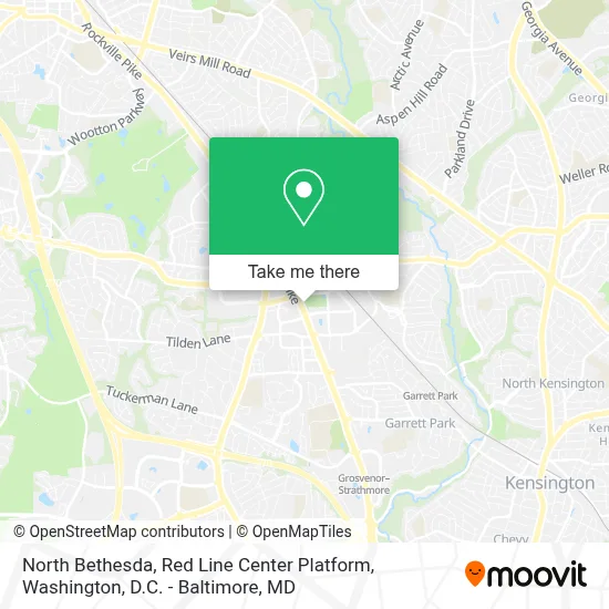 North Bethesda, Red Line Center Platform map