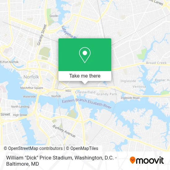 William "Dick" Price Stadium map