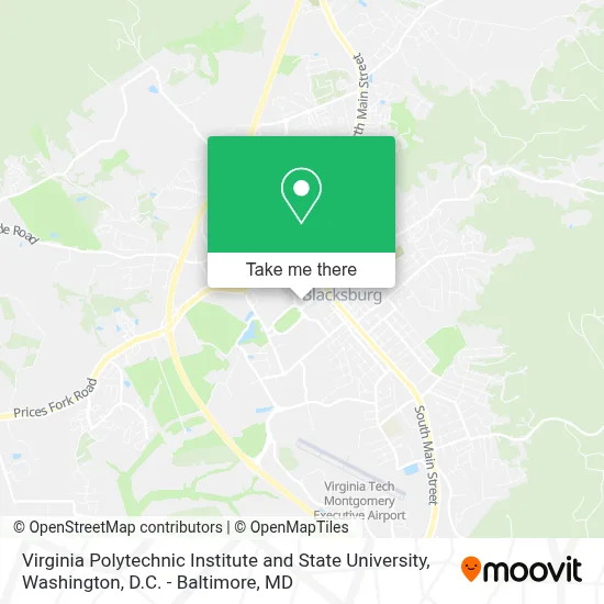 Virginia Polytechnic Institute and State University map