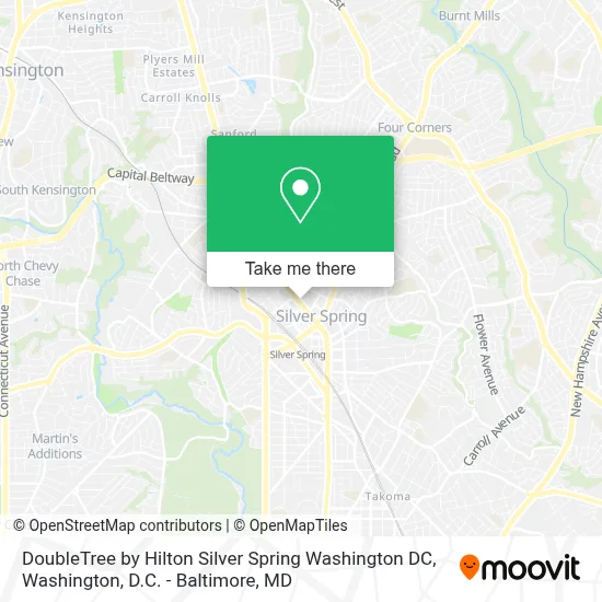 DoubleTree by Hilton Silver Spring Washington DC map