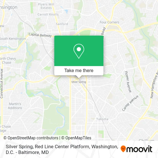 Silver Spring, Red Line Center Platform map