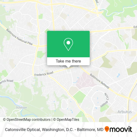 Mapa de Catonsville Optical