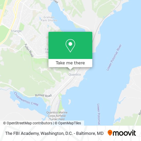 The FBI Academy map