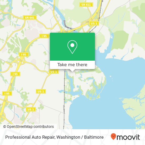 Professional Auto Repair map