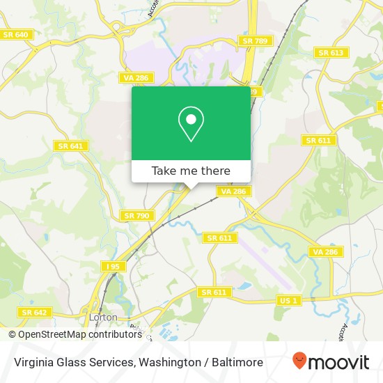Mapa de Virginia Glass Services