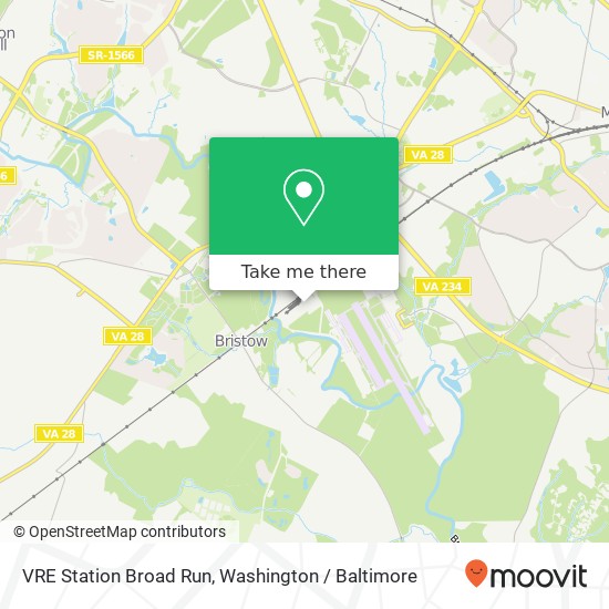 Mapa de VRE Station Broad Run