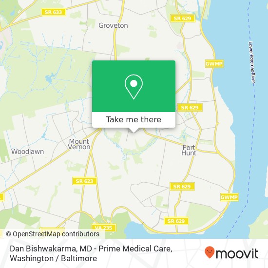 Mapa de Dan Bishwakarma, MD - Prime Medical Care