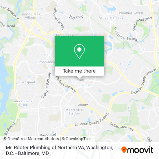 Mr. Rooter Plumbing of Northern VA map