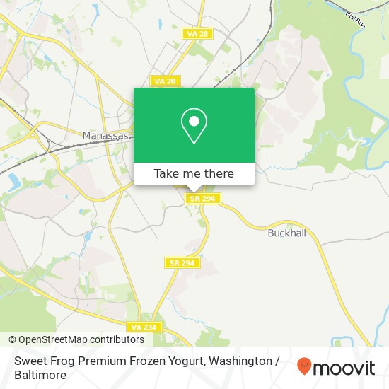 Sweet Frog Premium Frozen Yogurt map
