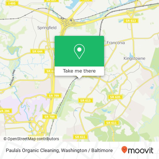 Paula's Organic Cleaning map
