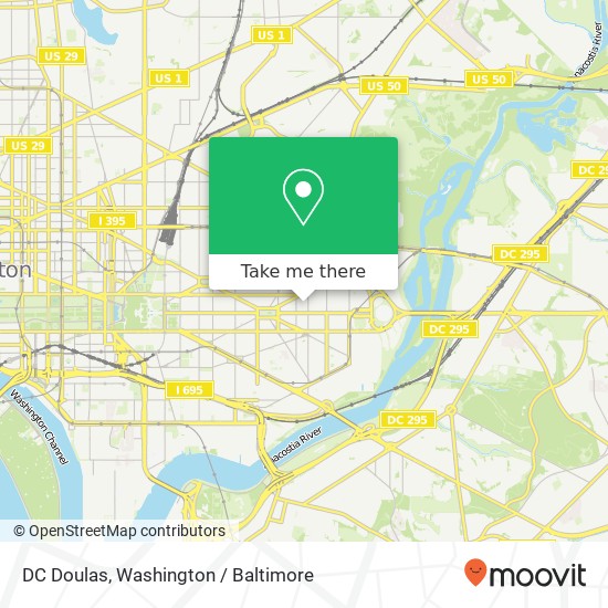 DC Doulas map