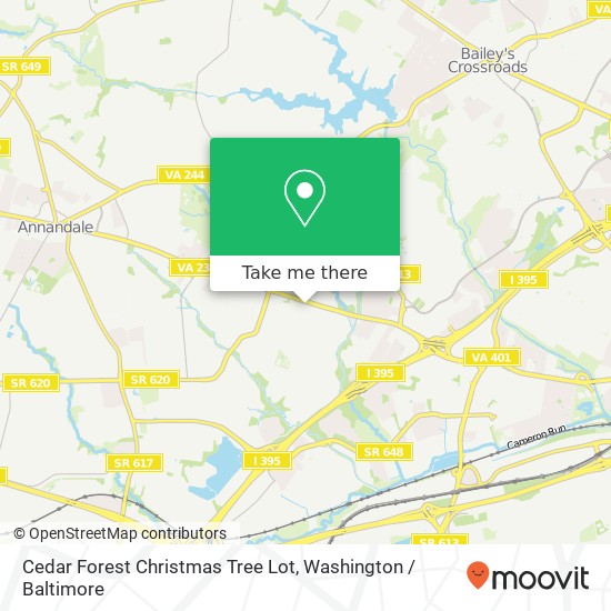Cedar Forest Christmas Tree Lot map