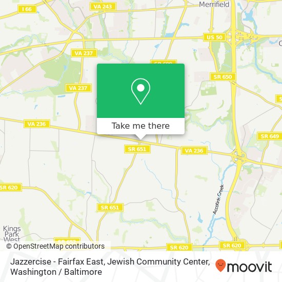 Mapa de Jazzercise - Fairfax East, Jewish Community Center