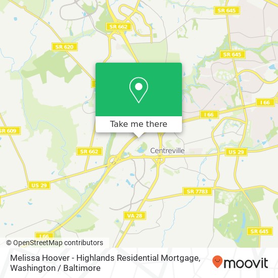 Melissa Hoover - Highlands Residential Mortgage map