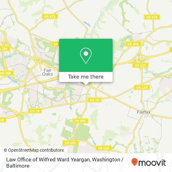Mapa de Law Office of Wilfred Ward Yeargan