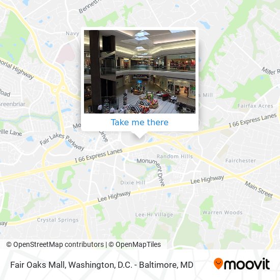 Fair Oaks Mall map