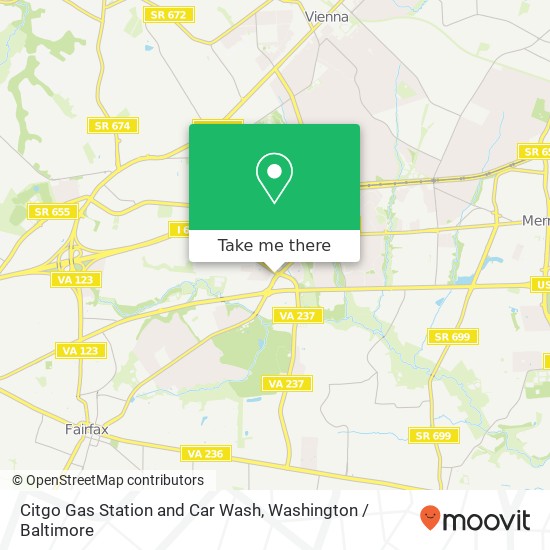 Citgo Gas Station and Car Wash map