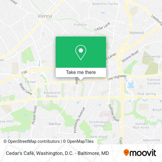 Cedar's Cafè map