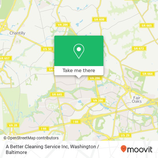 A Better Cleaning Service Inc map