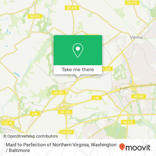 Maid to Perfection of Northern Virginia map