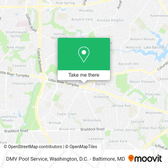 DMV Pool Service map