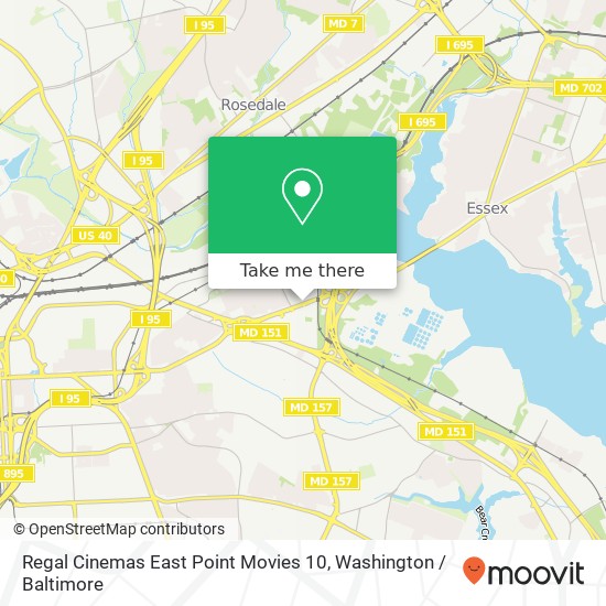 Mapa de Regal Cinemas East Point Movies 10