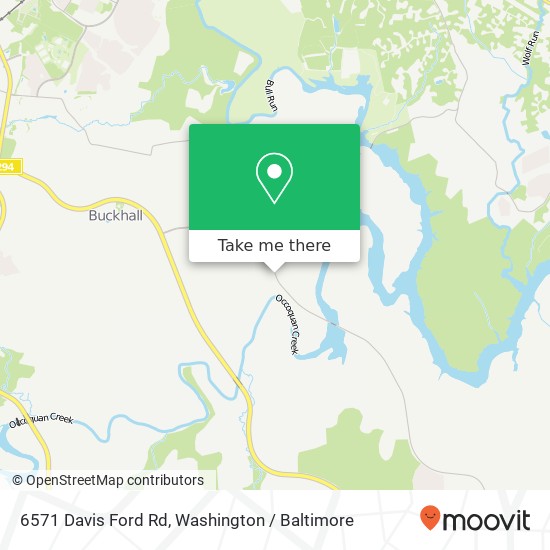 Mapa de 6571 Davis Ford Rd, Manassas (MANASSAS), VA 20111