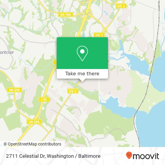 2711 Celestial Dr, Woodbridge (WOODBRIDGE), VA 22191 map