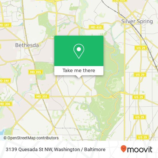 Mapa de 3139 Quesada St NW, Washington, DC 20015
