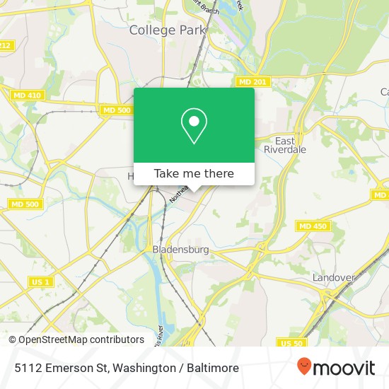 5112 Emerson St, Hyattsville (HYATTSVILLE), MD 20781 map