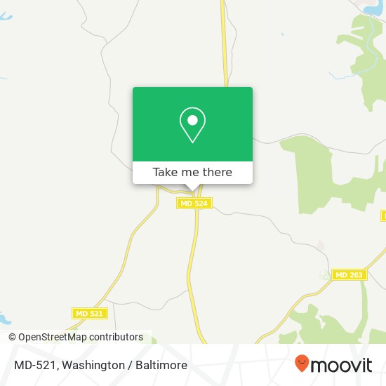 Mapa de MD-521, Huntingtown, <B>MD< / B> 20639