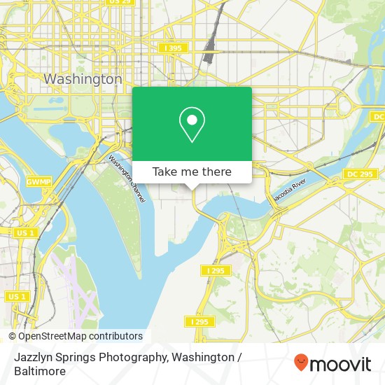 Mapa de Jazzlyn Springs Photography, 1345 S Capitol St SW