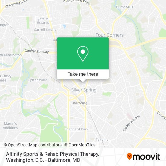 Mapa de Affinity Sports & Rehab Physical Therapy