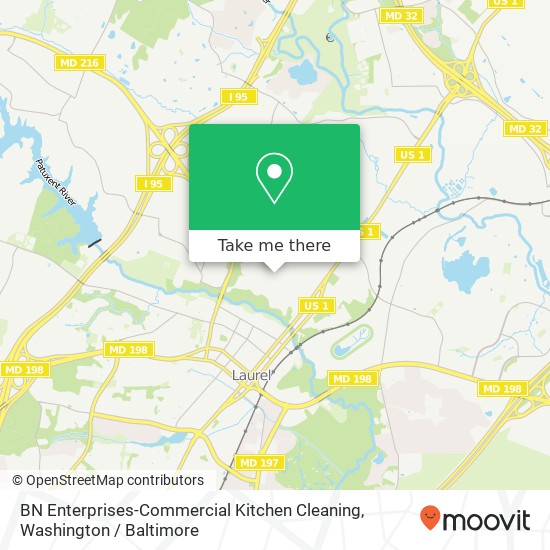 Mapa de BN Enterprises-Commercial Kitchen Cleaning
