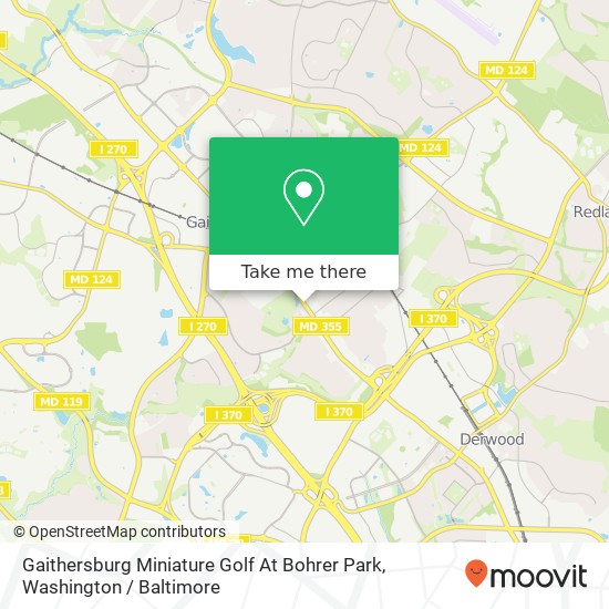 Gaithersburg Miniature Golf At Bohrer Park map