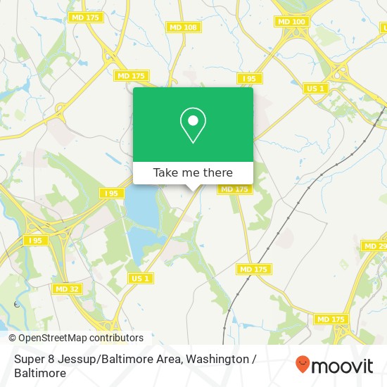 Mapa de Super 8 Jessup/Baltimore Area