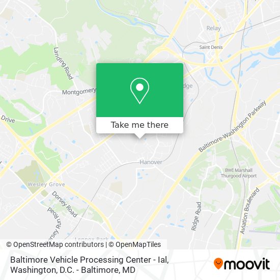 Baltimore Vehicle Processing Center - Ial map
