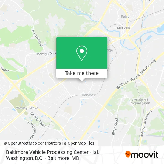 Mapa de Baltimore Vehicle Processing Center - Ial