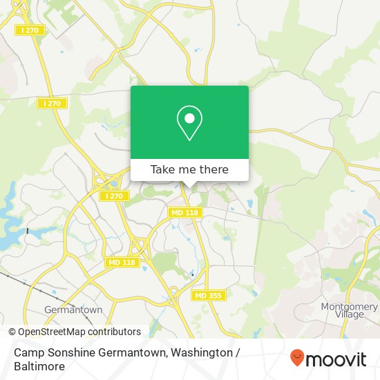 Camp Sonshine Germantown map