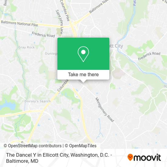 The Dancel Y in Ellicott City map