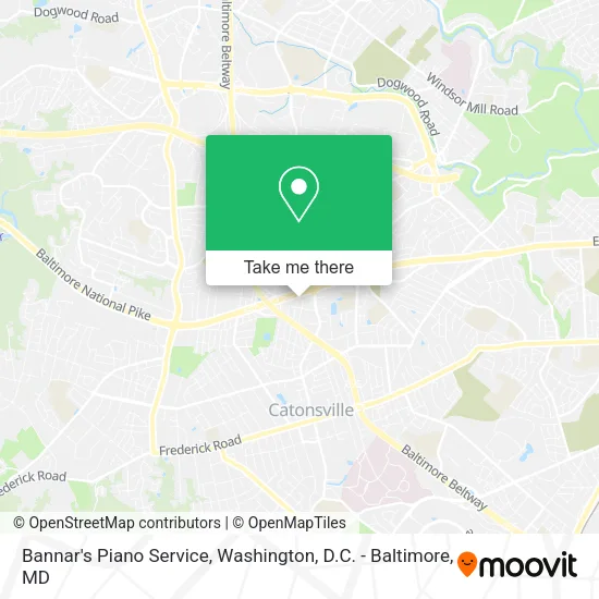 Bannar's Piano Service map