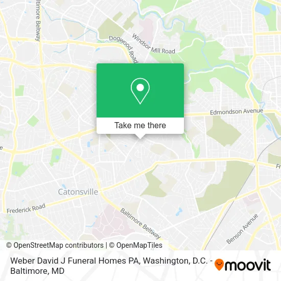 Weber David J Funeral Homes PA map