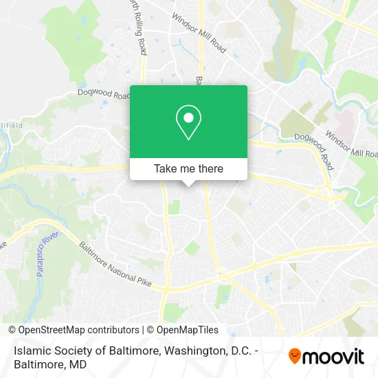 Islamic Society of Baltimore map