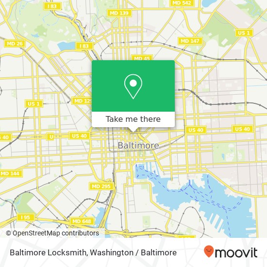 Baltimore Locksmith map