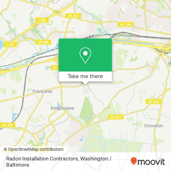 Radon Installation Contractors map