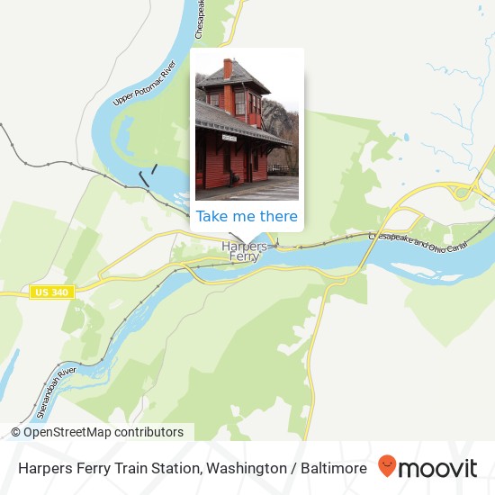 Mapa de Harpers Ferry Train Station