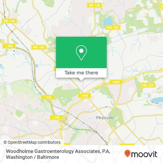 Mapa de Woodholme Gastroenterology Associates, P.A