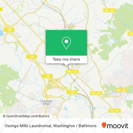 Owings Mills Laundromat map