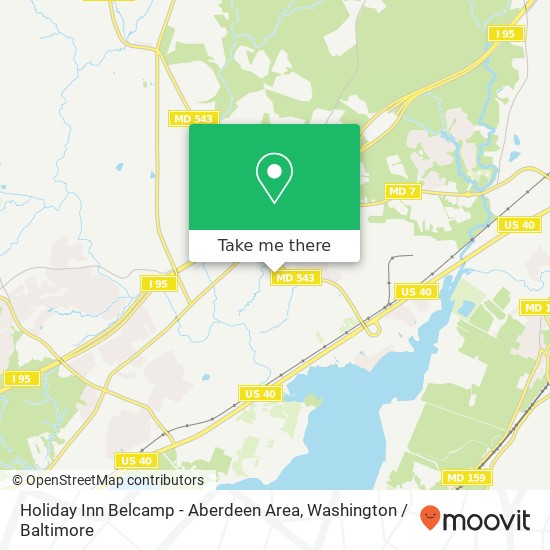 Holiday Inn Belcamp - Aberdeen Area map