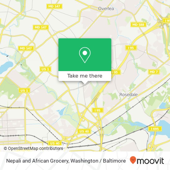 Mapa de Nepali and African Grocery, 5428 Sinclair Ln